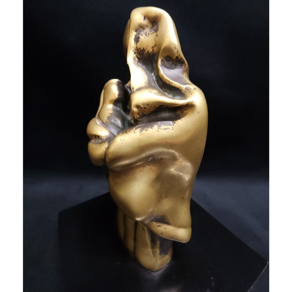 Our Lady Virgin Mary w/Christ Bronze Sculpture Signed by Artist Leya Terranova - Picture 10 of 13